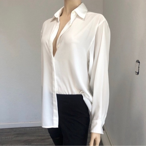 CREAM 40's Vintage Blouse Evan PICONE size:14 - Picture 3 of 14